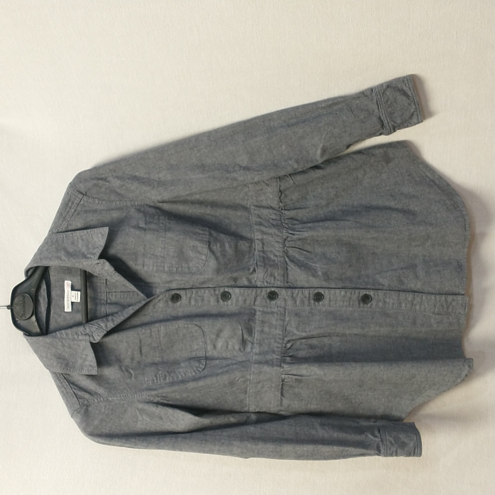 Button Down Gray Denim Shirt
